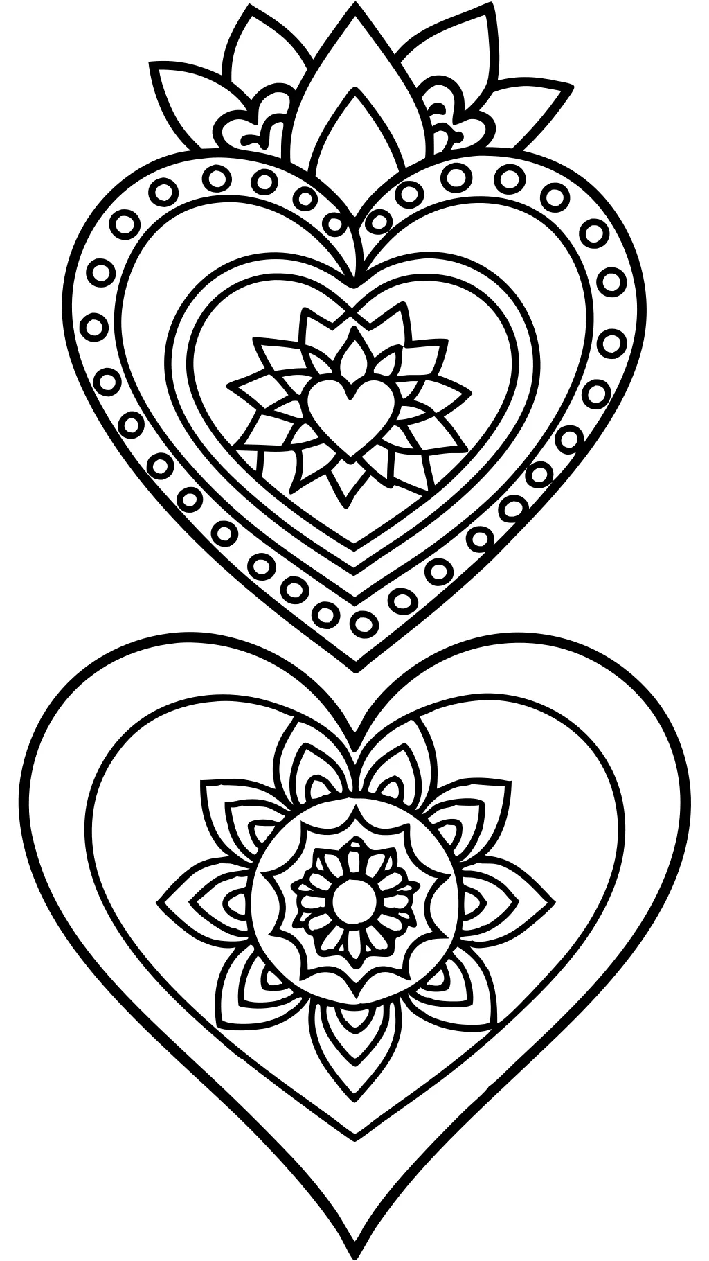 heart printable coloring pages